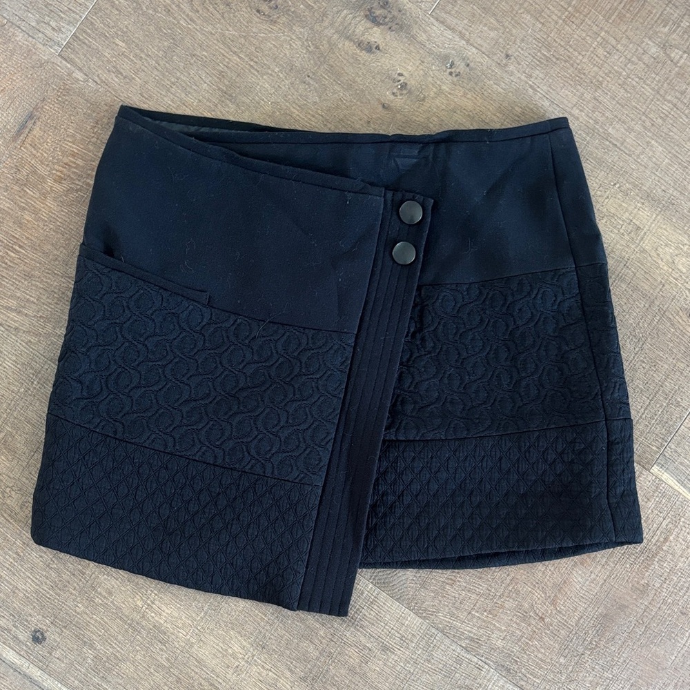 CAbi Elegant Black Asymmetrical Skirt